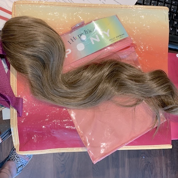 Insert Name Here INH Molly Ponytail in Ash Brown - Picture 8 of 10